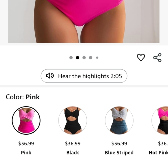 Pink Cutout Swimsuit - Picture 3 of 3